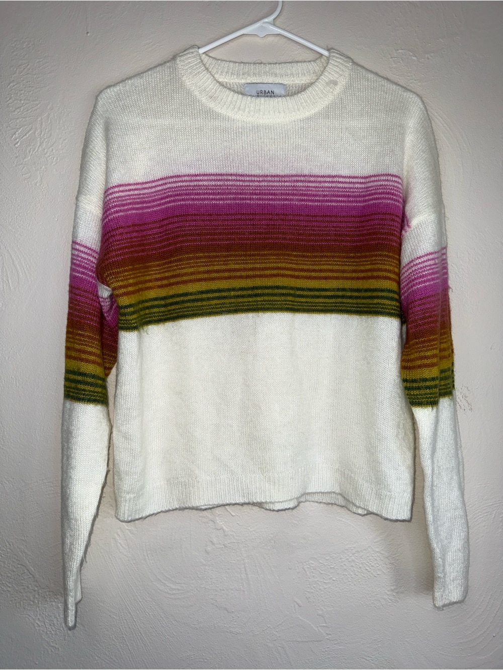 Urban Outfitters Rainbow Stripe‎ Cropped Sweater XS